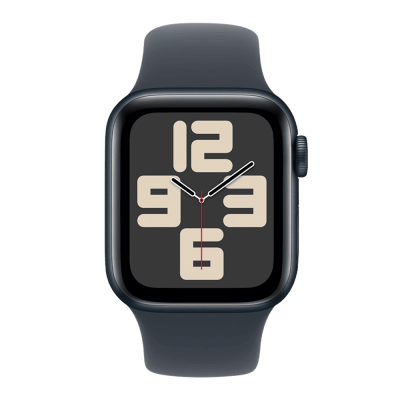 Apple Watch SE 2 2024 44mm Midnight Aluminium Case with Midnight Sport Band S/M (MXEJ3)