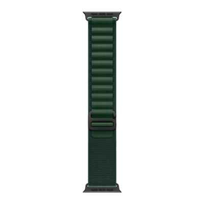 Apple Watch Ultra 2 49mm Black Titanium Case with Dark Green Alpine Loop - Medium