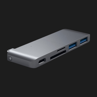 Адаптер Satechi Type-C USB 3.0 Passthrough Hub Space Gray (ST-TCUPM)