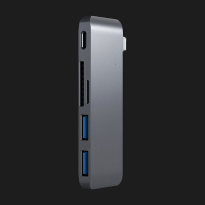 Адаптер Satechi Type-C USB 3.0 Passthrough Hub Space Gray (ST-TCUPM)