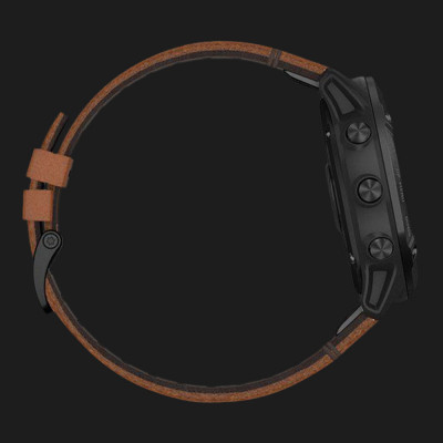 Годинник Garmin Fenix 6X Black DLC with Chestnut Leather Band (010-02157-14)