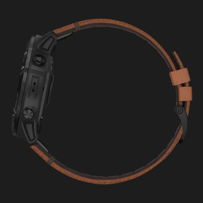 Годинник Garmin Fenix 6X Black DLC with Chestnut Leather Band (010-02157-14)