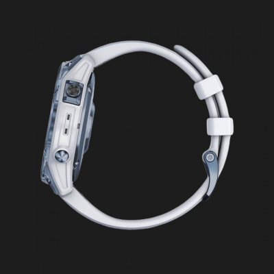 Garmin Fenix 7 Sapphire Solar Mineral Blue DLC Titanium with Whitestone Band (010-02540-24)
