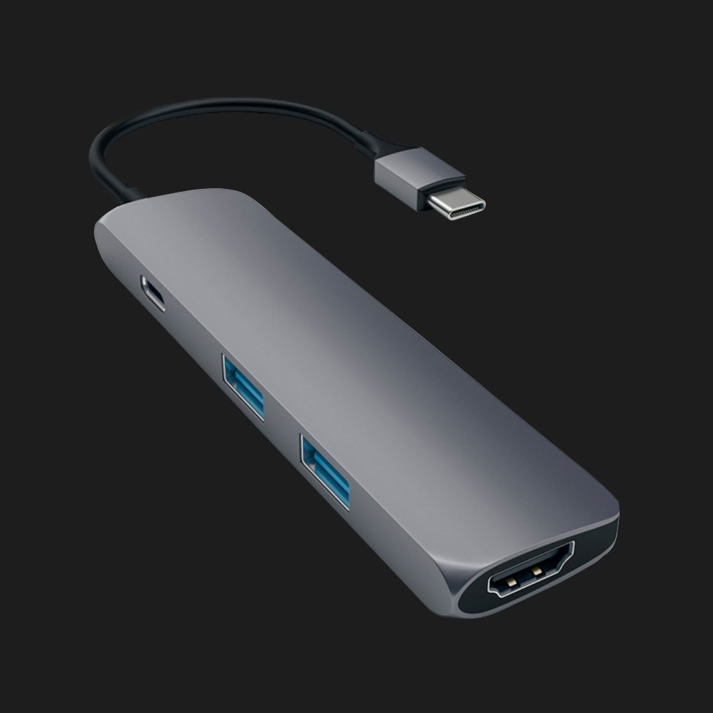 Адаптер Satechi Aluminum Type-C Slim Multi-Port Adapter 4K Silver (ST-CMAS)