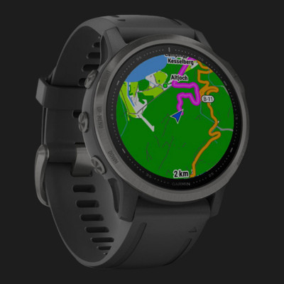 Годинник Garmin Fenix 6S Carbon Gray DLC with Black Band (010-02159-25)
