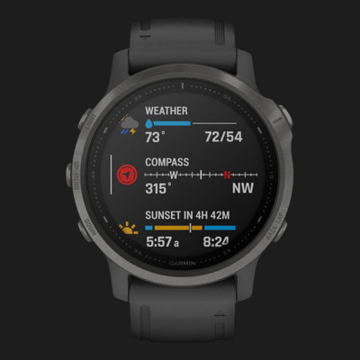 Годинник Garmin Fenix 6S Carbon Gray DLC with Black Band (010-02159-25)