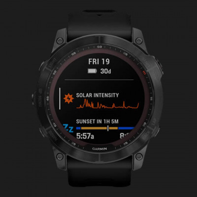 Garmin Fenix 7X Sapphire Solar Black DLC Titanium with Black Band (010-02541-22)