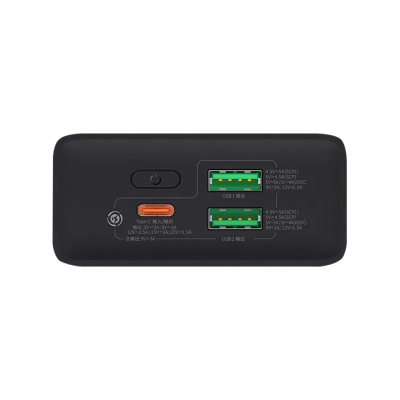 Доп батерея Baseus Adaman 2 Display Fast Charge 20000mAh 30W Black (PPAD050001)