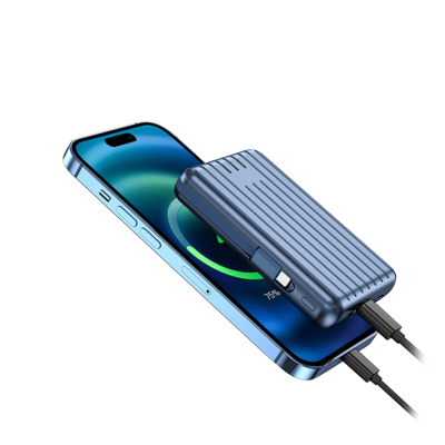 Зовнішній акумулятор Wiwu Trunk Series 10000mAh, 22,5w (PP03) Blue