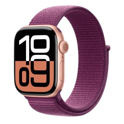 Apple Watch Series 10 46mm Rose Gold Aluminum Case with Light Blush Sport Band - S/M (MWWT3)