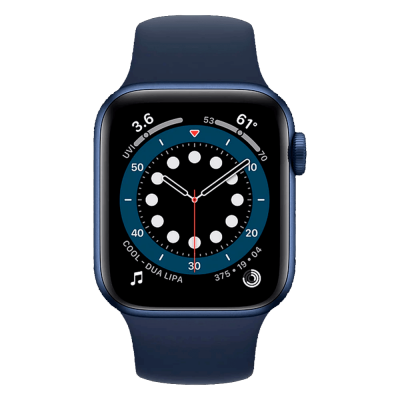 Apple Watch Series 6 40mm Blue Aluminum Case with Deep Navy Sport Band (MG143)
