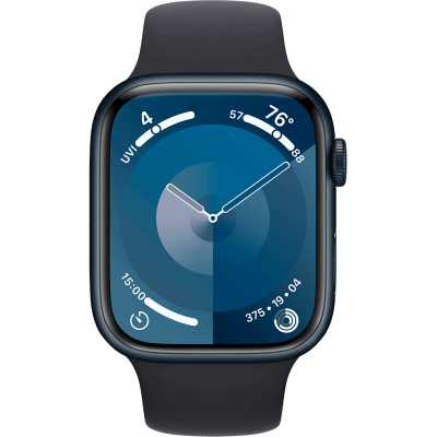Apple Watch Series 9 45mm Midnight Aluminum Case with Sport Band