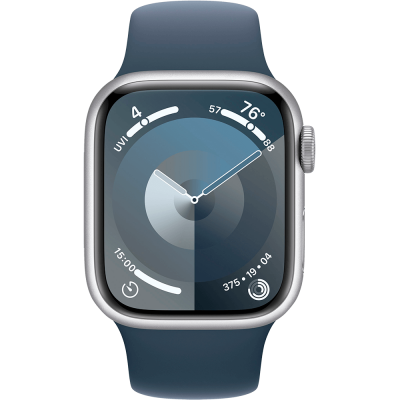 Apple Watch Series 9 45mm Silver Aluminum Case with Sport Band