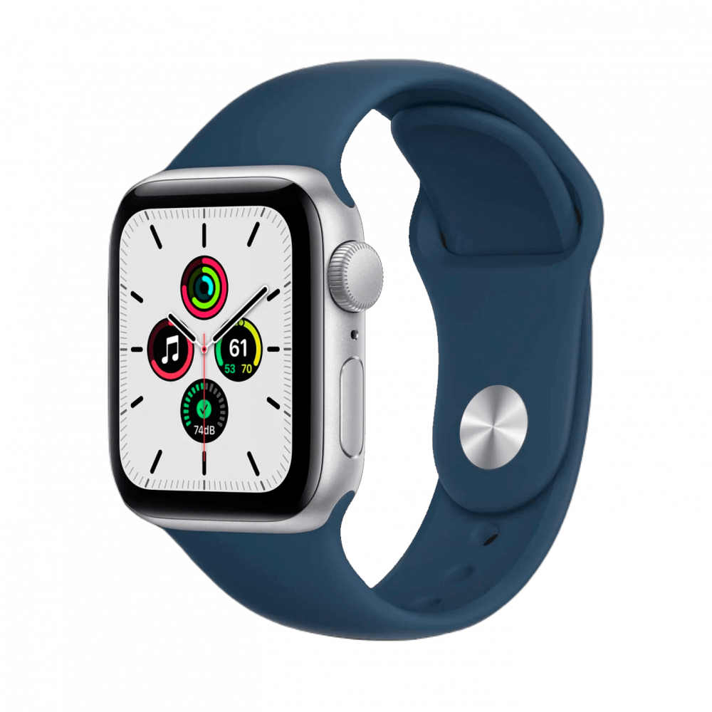 Apple Watch Series SE 40mm Silver with Abyss Blue Sport Band (MKNY3)