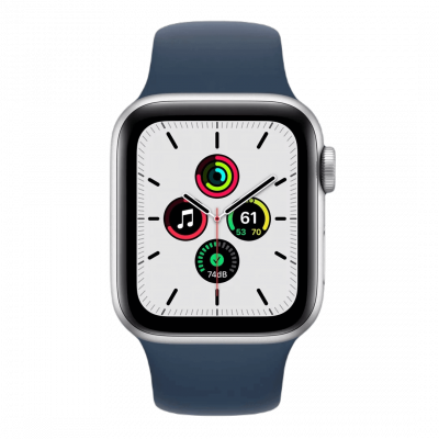 Apple Watch Series SE 40mm Silver with Abyss Blue Sport Band (MKNY3)